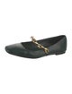 Jimmy Choo Leather Chain-Link Accents Mary Jane Flats
