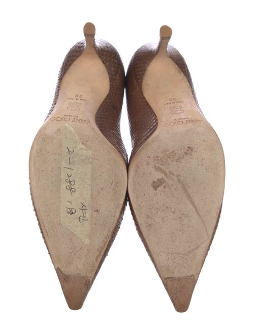 Jimmy Choo Embossed Leather Animal Print Pumps