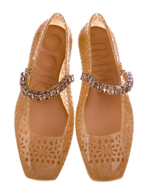 Jimmy Choo PVC Animal Print Mary Jane Flats