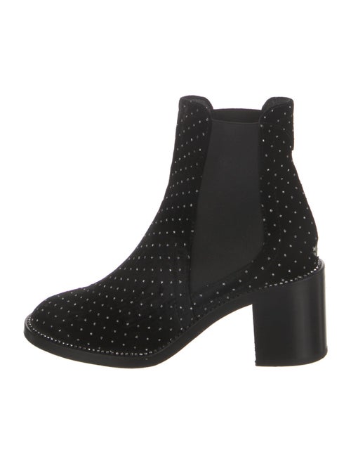 Jimmy Choo Velvet Glitter Accents Chelsea Boots