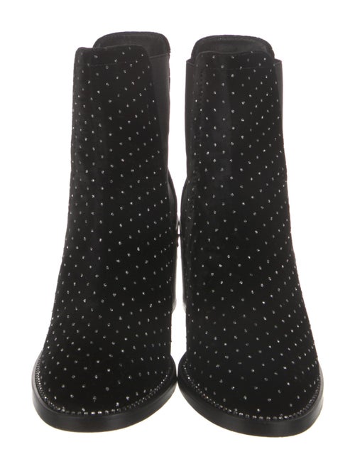 Jimmy Choo Velvet Glitter Accents Chelsea Boots