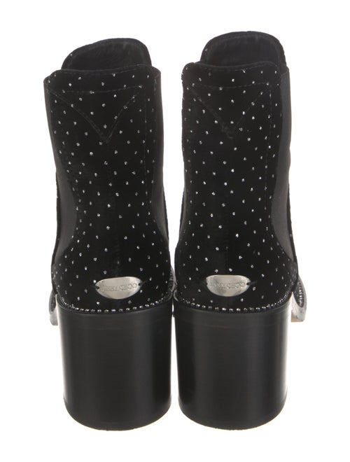 Jimmy Choo Velvet Glitter Accents Chelsea Boots