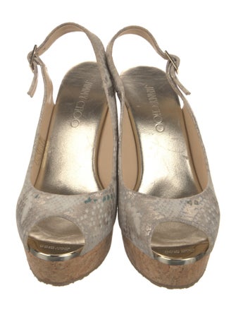 Jimmy Choo Leather Slingback Sandals