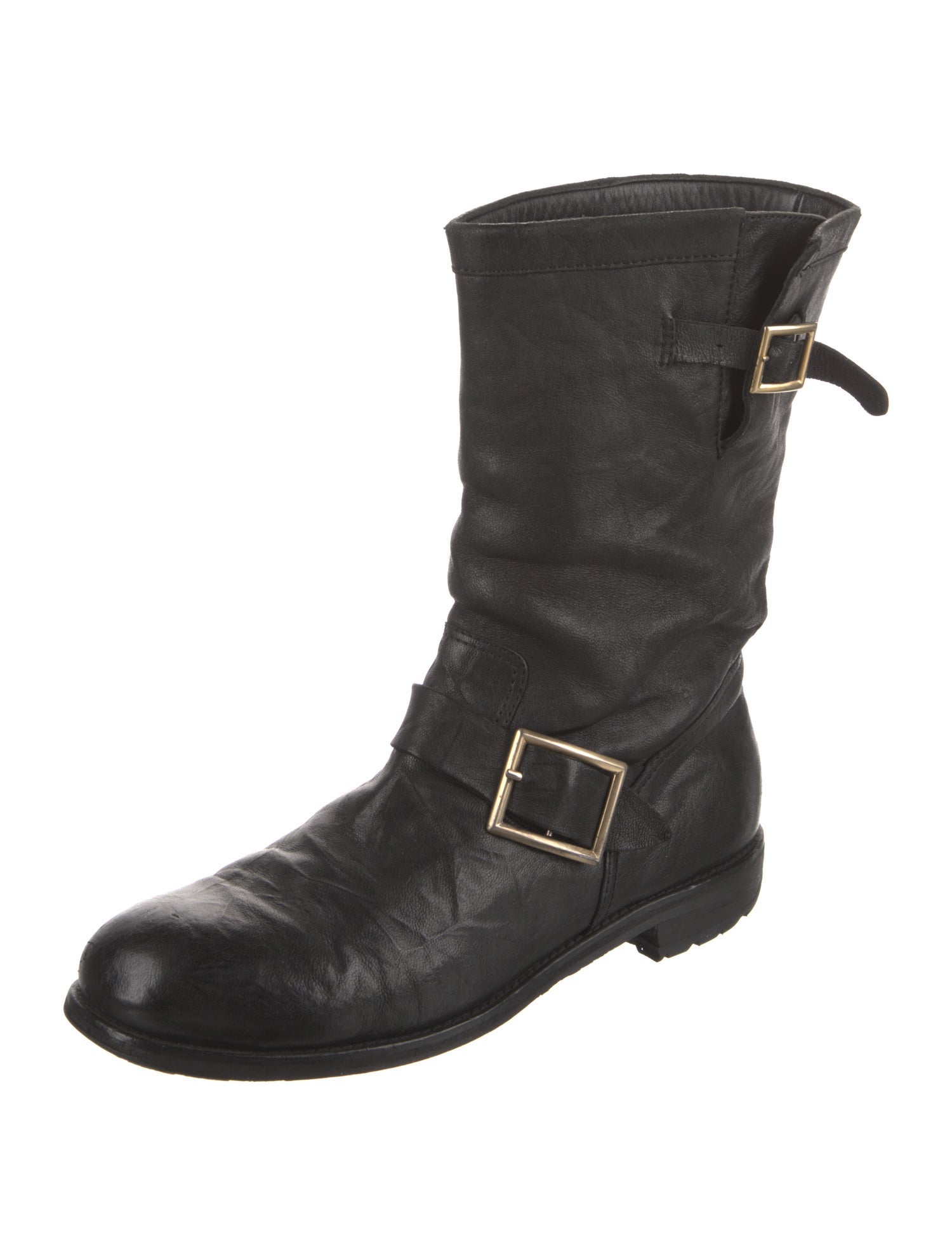 Jimmy Choo Leather Moto Boots