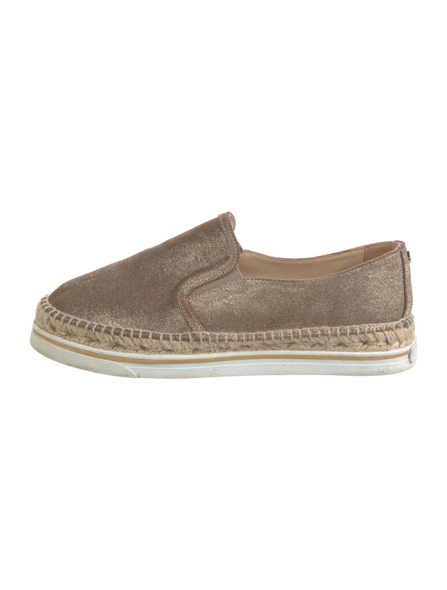 Jimmy Choo Suede Whipstitch Trim Espadrilles