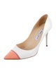 Jimmy Choo Patent Leather Colorblock Pattern Pumps