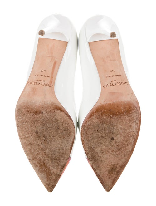 Jimmy Choo Patent Leather Colorblock Pattern Pumps