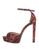 Jimmy Choo Snakeskin Animal Print Sandals
