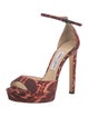 Jimmy Choo Snakeskin Animal Print Sandals