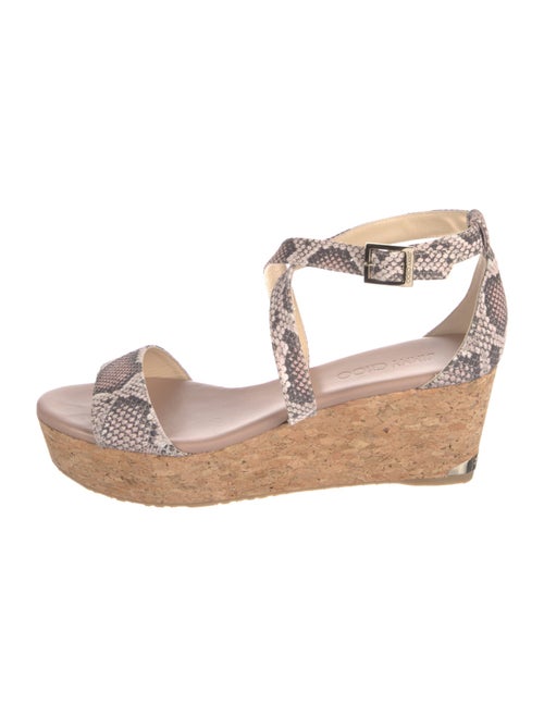 Jimmy Choo Snakeskin Animal Print Espadrilles