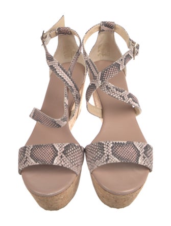 Jimmy Choo Snakeskin Animal Print Espadrilles