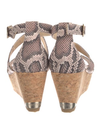 Jimmy Choo Snakeskin Animal Print Espadrilles