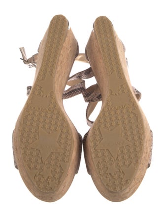 Jimmy Choo Snakeskin Animal Print Espadrilles