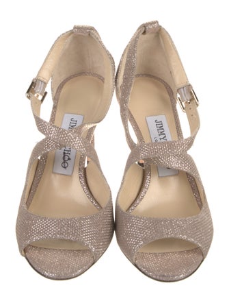 Jimmy Choo Glitter Glitter Accents Slingback Sandals
