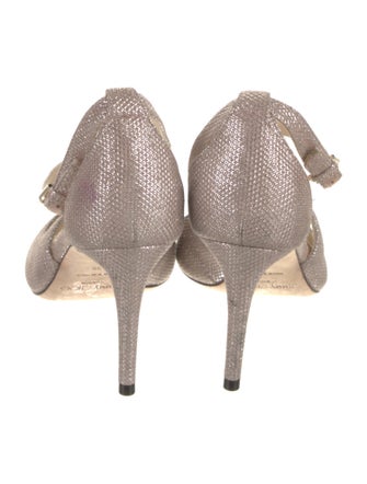 Jimmy Choo Glitter Glitter Accents Slingback Sandals