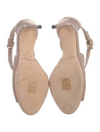 Jimmy Choo Glitter Glitter Accents Slingback Sandals