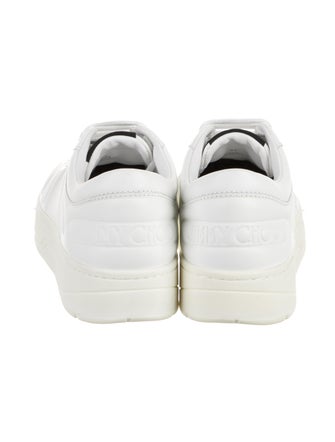 Jimmy Choo Leather Lasercut Accents Sneakers