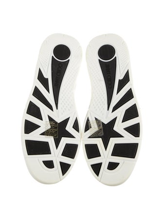 Jimmy Choo Leather Lasercut Accents Sneakers