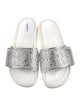 Jimmy Choo Rubber Crystal Embellishments Slides