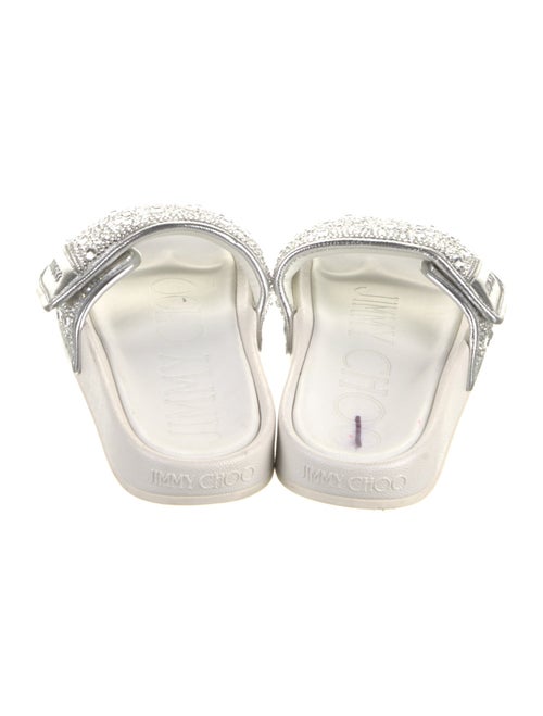 Jimmy Choo Rubber Crystal Embellishments Slides