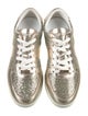 Jimmy Choo Leather Glitter Accents Sneakers