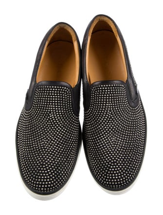 Jimmy Choo Leather Studded Accents Sneakers