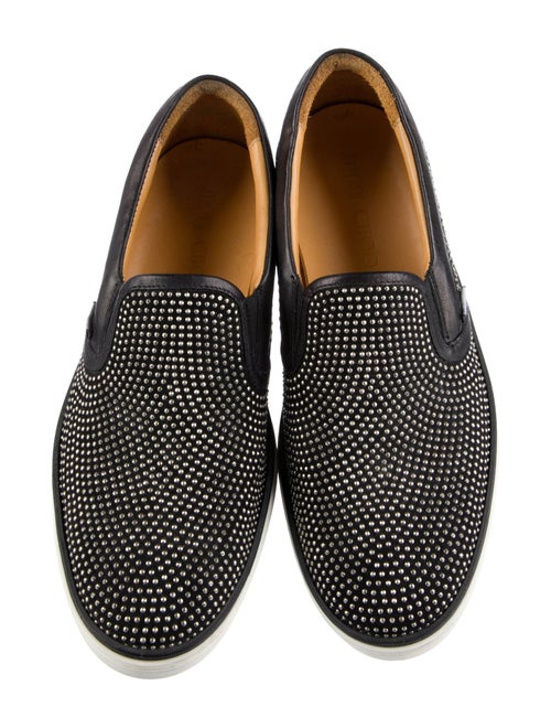Jimmy Choo Leather Studded Accents Sneakers