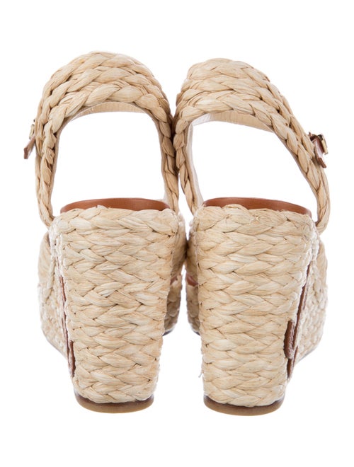 Jimmy Choo Straw Embroidered Accent Espadrilles