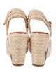 Jimmy Choo Straw Embroidered Accent Espadrilles