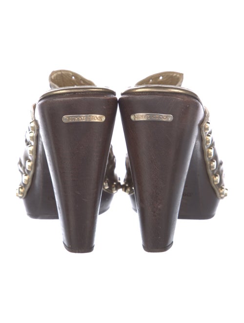 Jimmy Choo Leather Lasercut Accents Slides