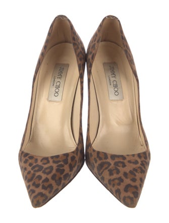 Jimmy Choo Suede Animal Print Pumps