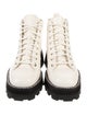 Jimmy Choo Leather Crystal Embellishments Combat Boots