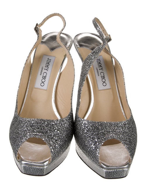 Jimmy Choo Glitter Glitter Accents Slingback Pumps