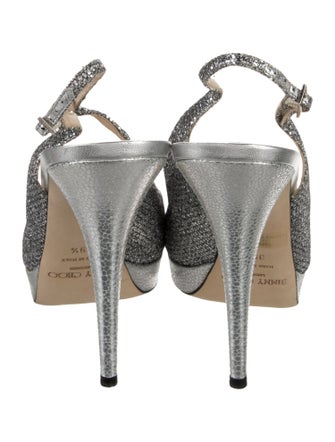 Jimmy Choo Glitter Glitter Accents Slingback Pumps