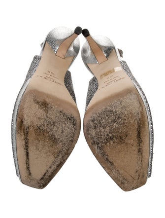 Jimmy Choo Glitter Glitter Accents Slingback Pumps