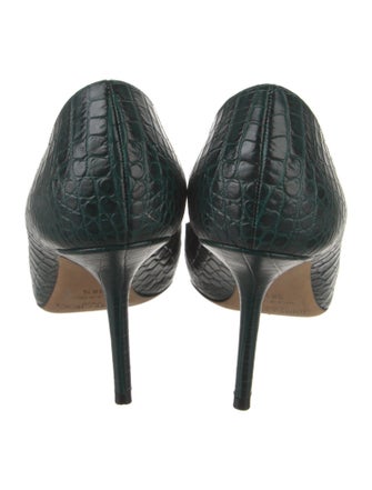 Jimmy Choo Embossed Leather Animal Print Pumps