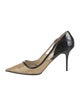 Jimmy Choo Patent Leather Cutout Accent Slingback Pumps