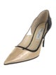 Jimmy Choo Patent Leather Cutout Accent Slingback Pumps