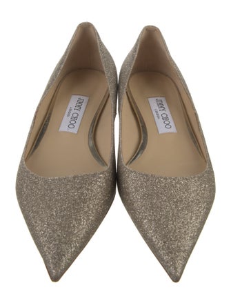 Jimmy Choo Glitter Glitter Accents Ballet Flats
