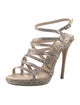 Jimmy Choo Satin Crystal Embellishments Sandals