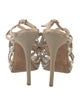 Jimmy Choo Satin Crystal Embellishments Sandals