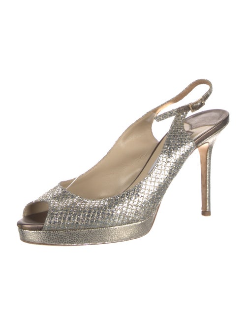 Jimmy Choo Glitter Glitter Accents Slingback Pumps