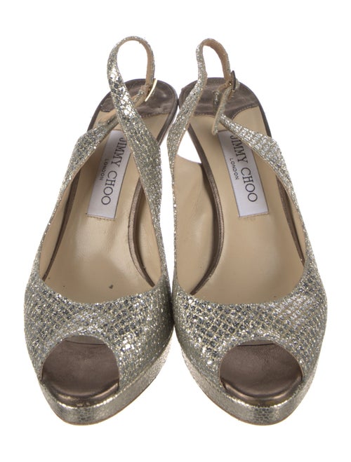 Jimmy Choo Glitter Glitter Accents Slingback Pumps