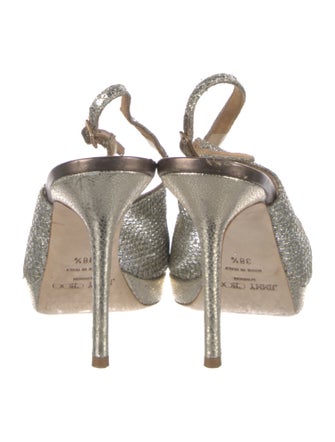 Jimmy Choo Glitter Glitter Accents Slingback Pumps