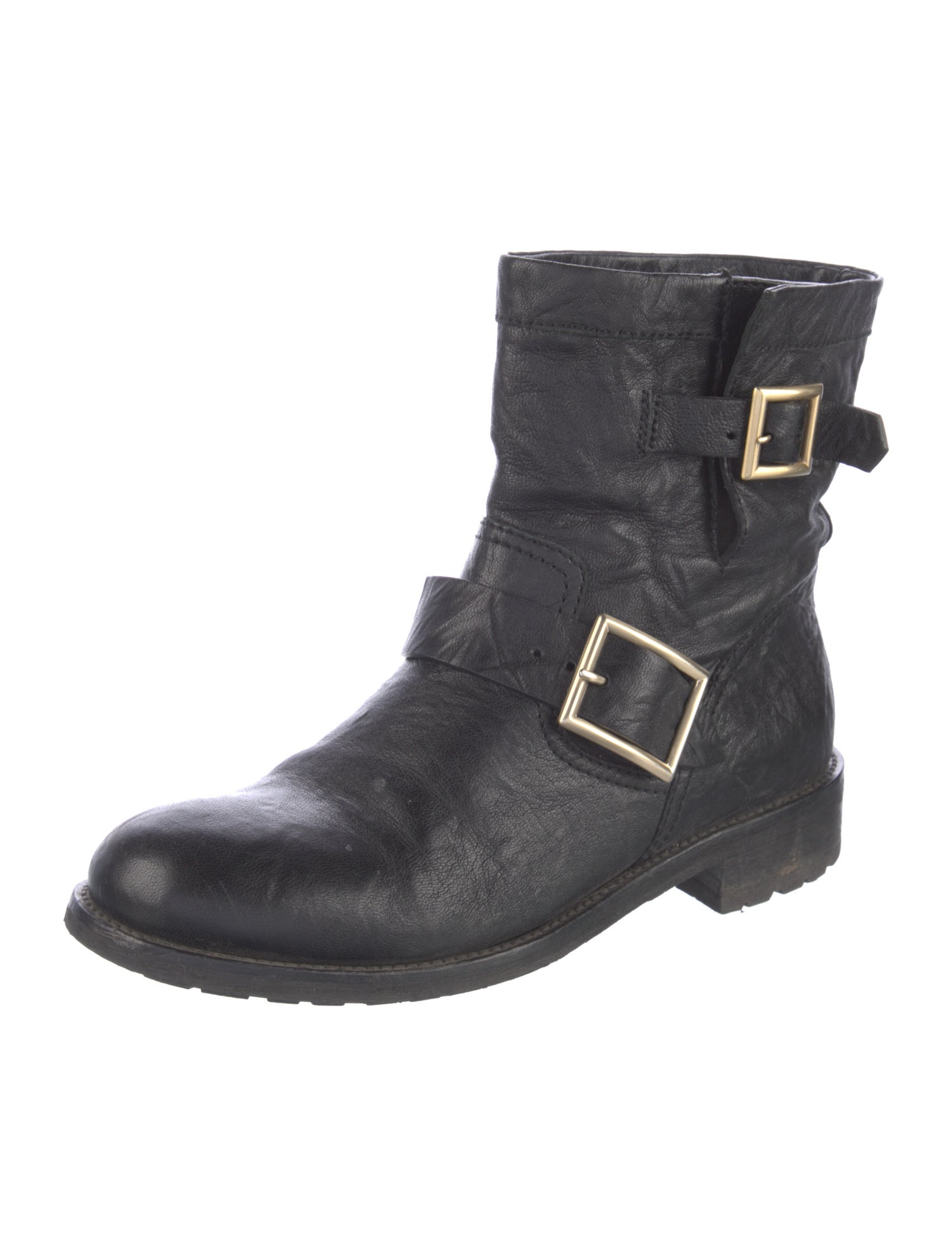 Jimmy Choo Leather Moto Boots