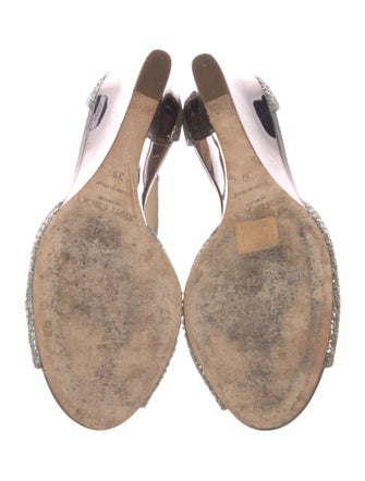 Jimmy Choo Glitter Glitter Accents T-Strap Pumps