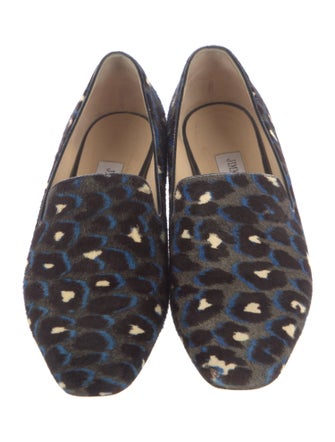 Jimmy Choo Ponyhair Animal Print Loafers