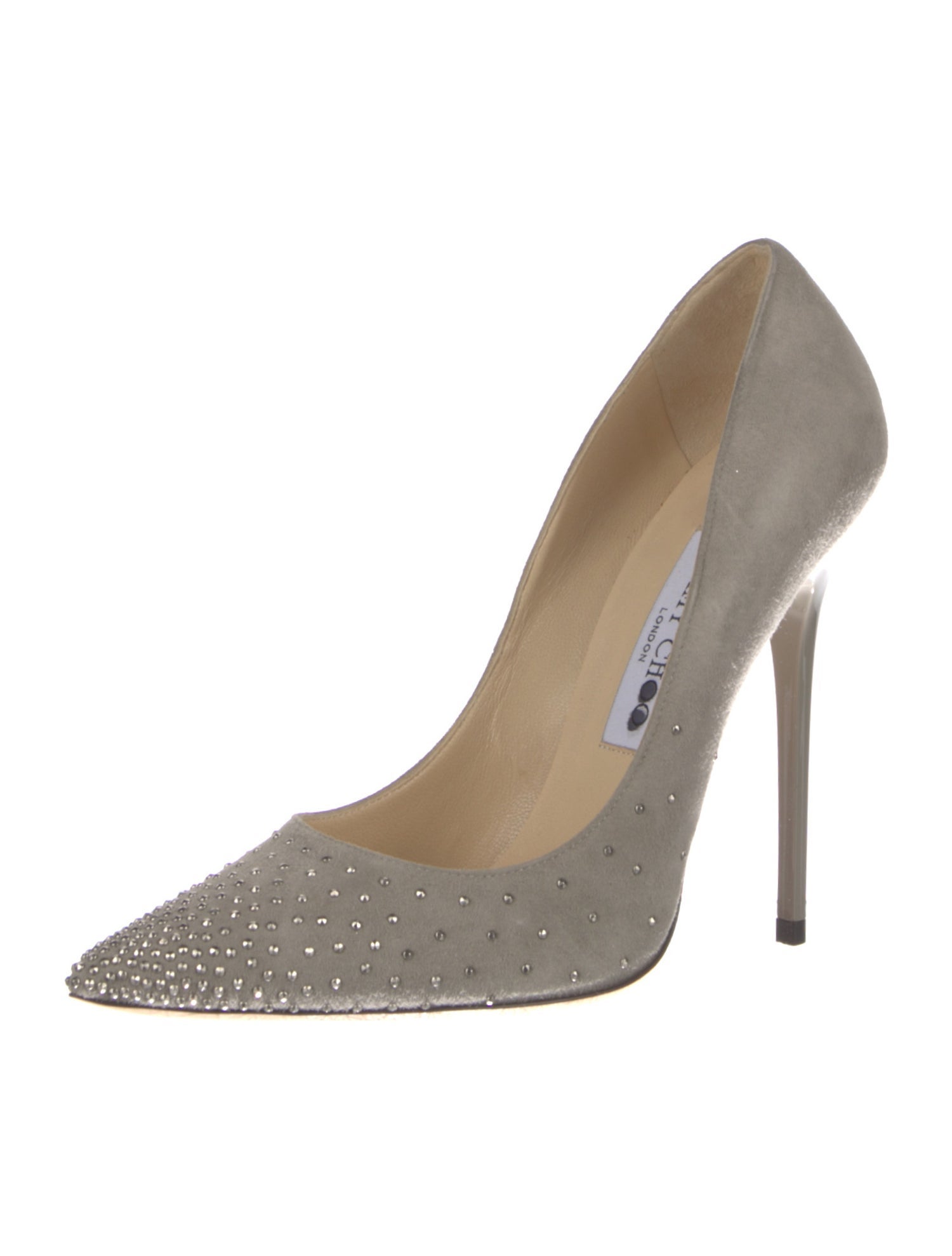 Jimmy Choo Suede Studded Accents Pumps