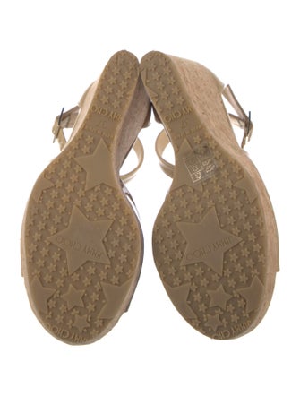 Jimmy Choo Patent Leather T-Strap Sandals