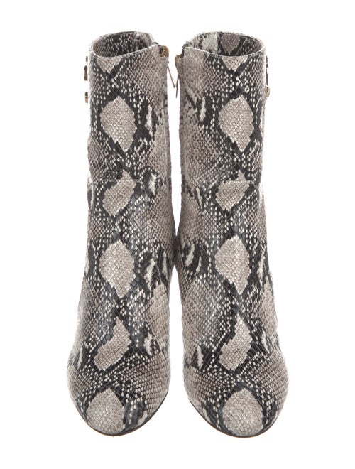 Jimmy Choo Embossed Leather Animal Print Boots